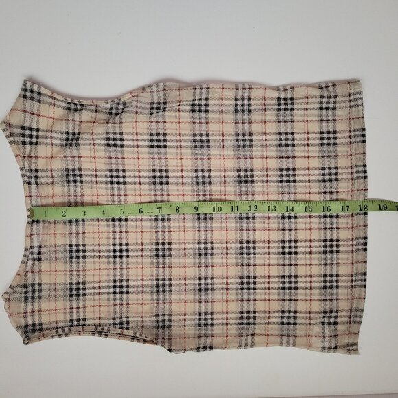 BURBERRY LONDON Vintage Nova Check Sheer Cropped Tank Top - Size: S - Picture 4 of 10